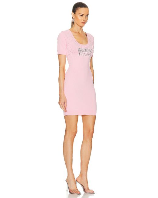 Moschino Jeans Pink Mini T-shirt Dress