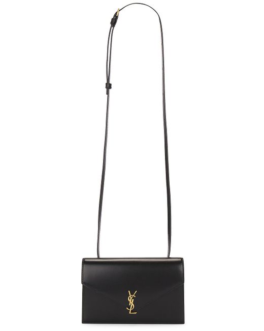 Saint Laurent Black Mini Envelope Crossbody Bag