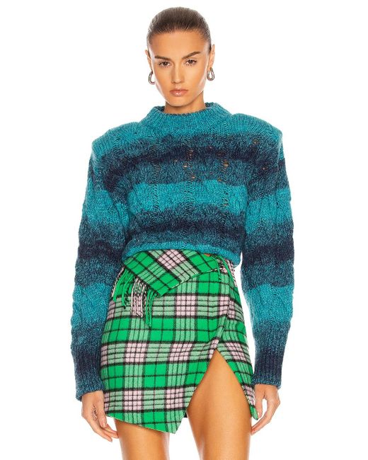 turquoise cable knit sweater
