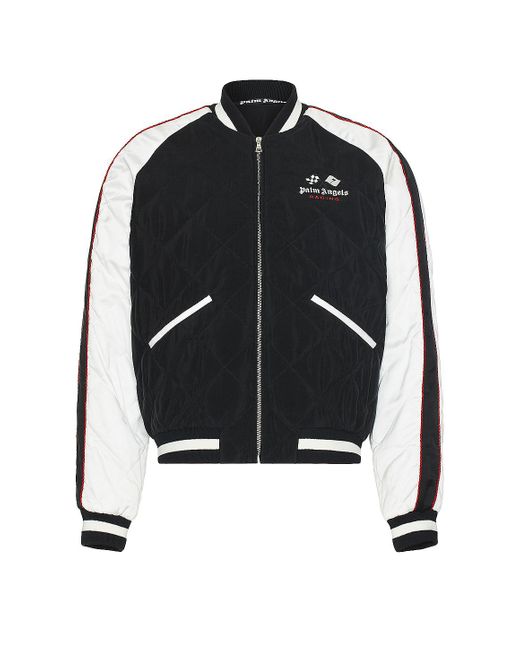 Palm Angels Black X Formula 1 Racing Souvenir Jacket for men