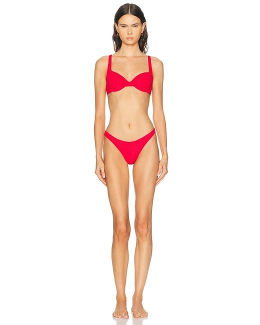 Juillet Red Bee Bikini Bottom