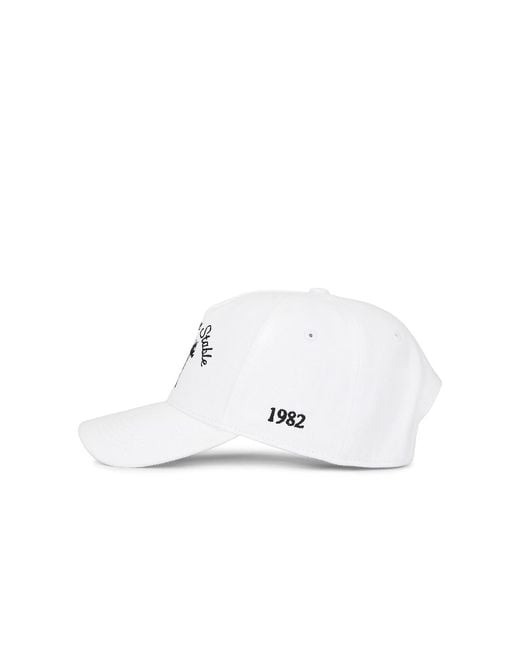 Siegelman Stable White Denim Five Panel Hat