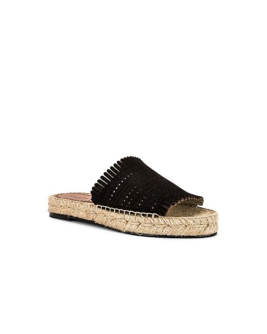 Alaïa Black Espadrille Flats