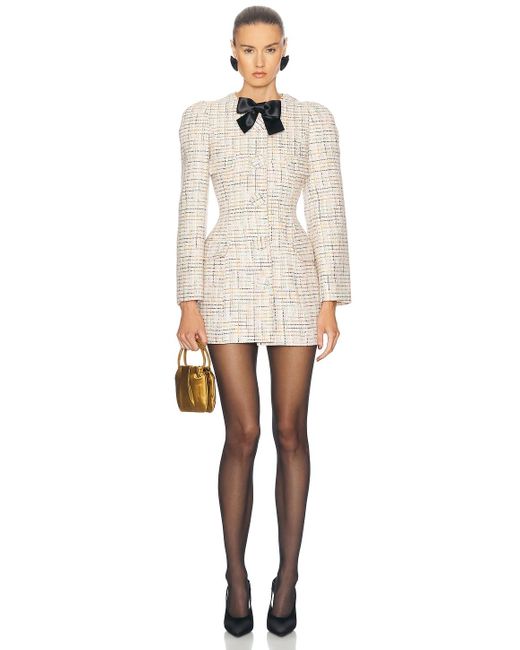 ShuShu/Tong White Waist-Cinched Round Collar Jacket