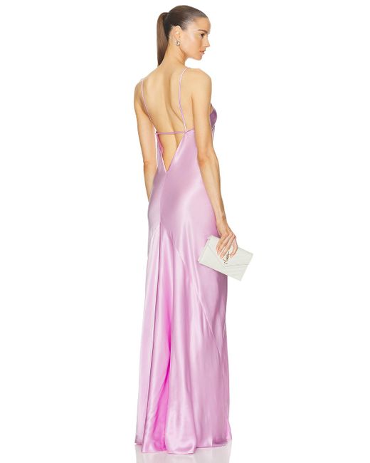 Victoria Beckham Purple Cami Gown