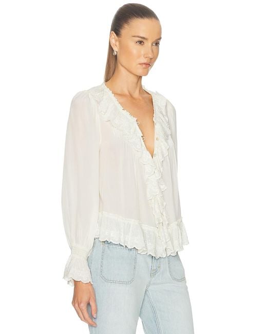 LoveShackFancy White Avee Top