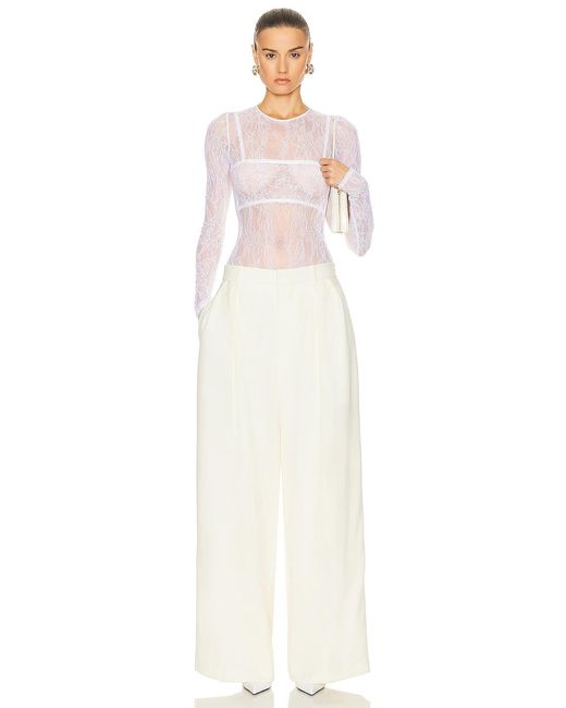 Wardrobe NYC White Evening Trouser