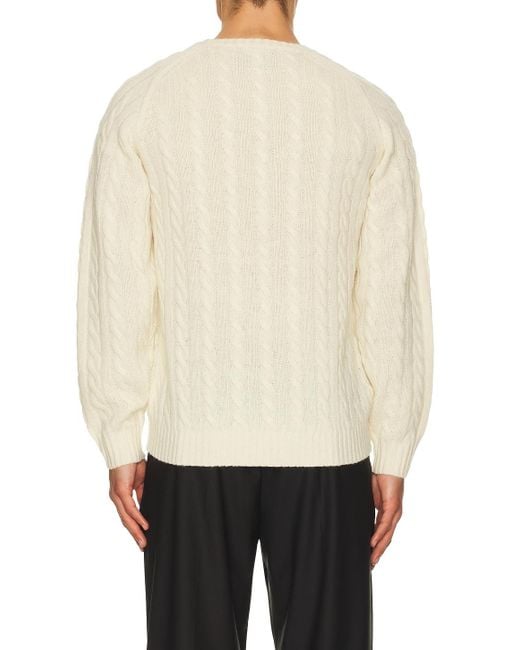 Beams Plus Natural Crew Cable 5G for men