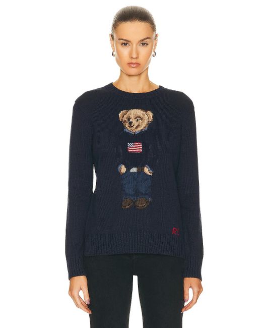 Polo Ralph Lauren Blue Bear Long Sleeve Pullover Sweater