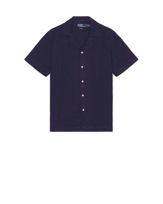 Polo Ralph Lauren Andy Camp Shirt in Blue for Men | Lyst