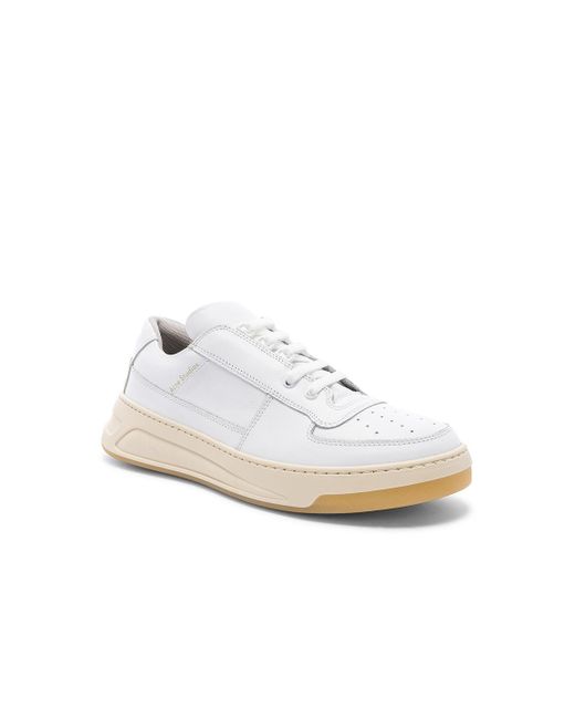 Acne White Perey Lace Up Sneakers