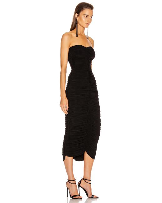 Norma Kamali Synthetic Slinky Dress in Black - Lyst