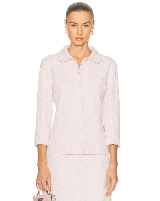 Jil Sander White 3D Flower Top