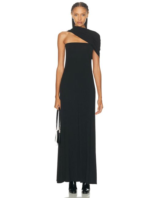 Helmut Lang Black Sash Maxi Dress