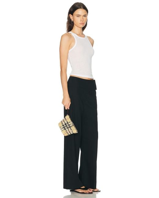 Burberry White Small Margate Pouch