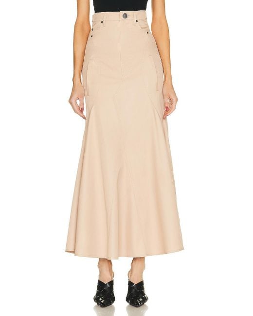Burberry Maxi Skirt in Natural Lyst