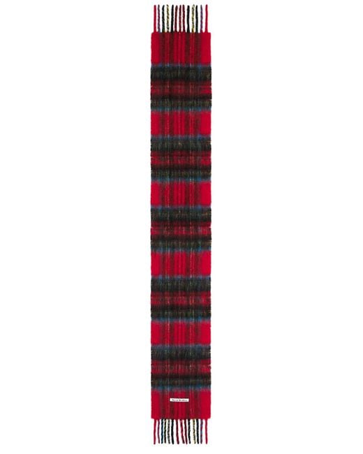Acne Red Vikky Check Scarf