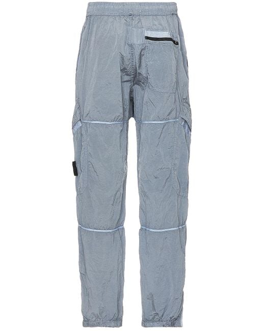 Stone Island Blue Nylon Metal Pants for men