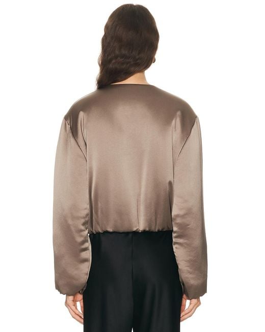 Leset Brown Barb Bomber Jacket