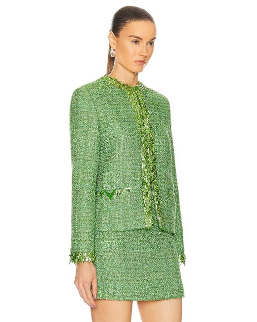 Valentino Green Embroidered Jacket