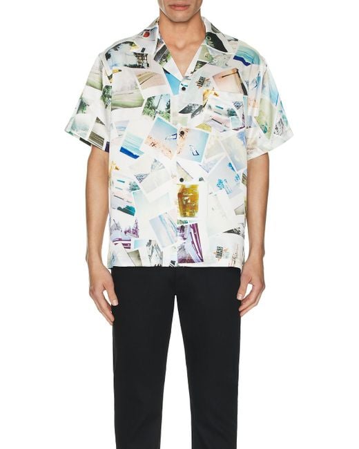 RTA Multicolor Silk Print Short Sleeve Shirt for men