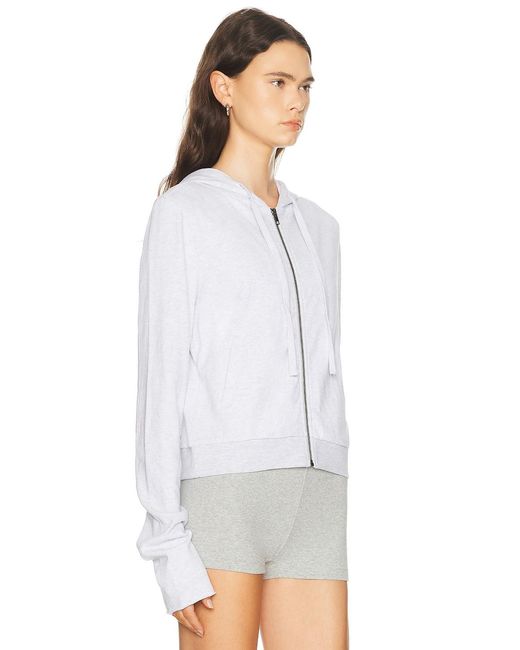 Entire studios White Cropped Zip Up Jacket