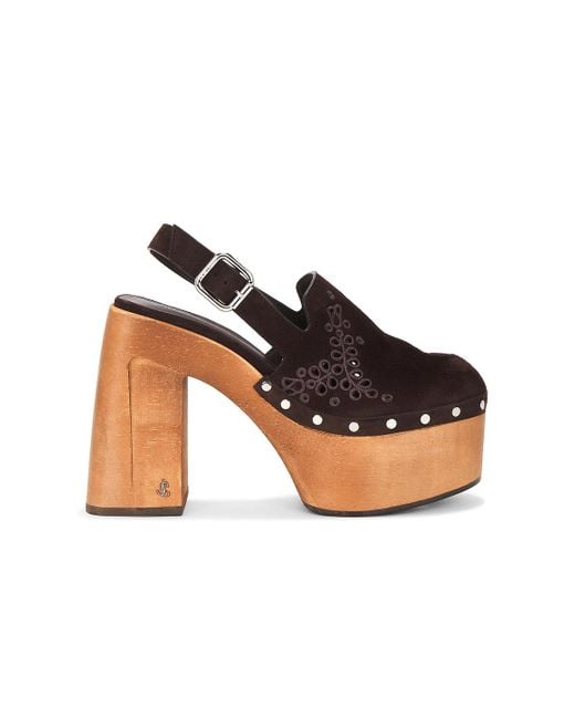 Jimmy Choo Brown Alida 135 Clog