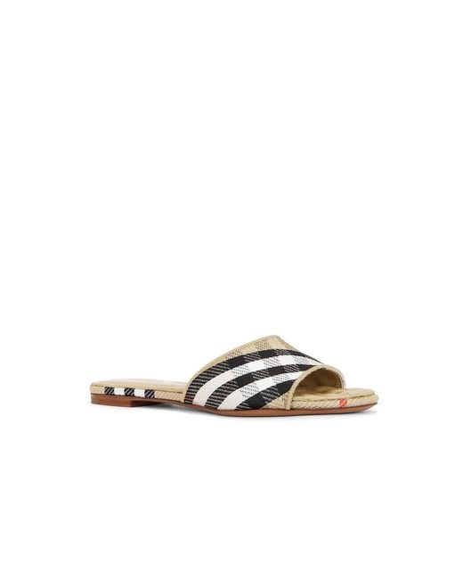 Burberry White Sloane Sandal