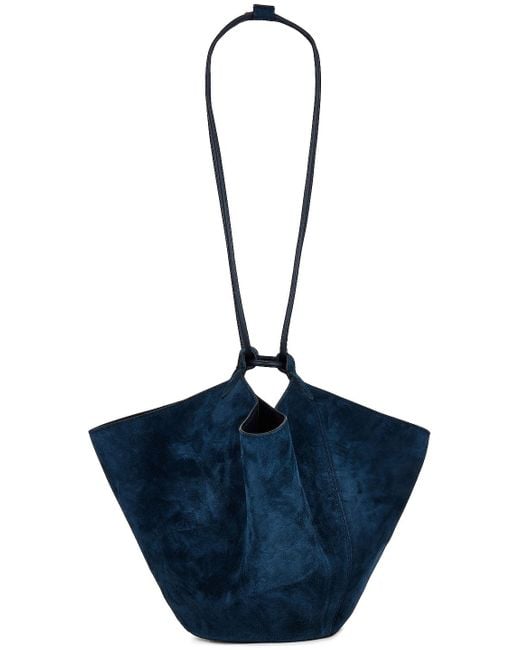 Khaite Blue Mini Lotus Drawstring Bag