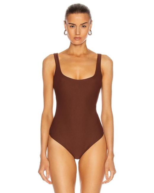 Alix NYC Synthetic Mott Bodysuit in Cocoa (Brown) - Lyst
