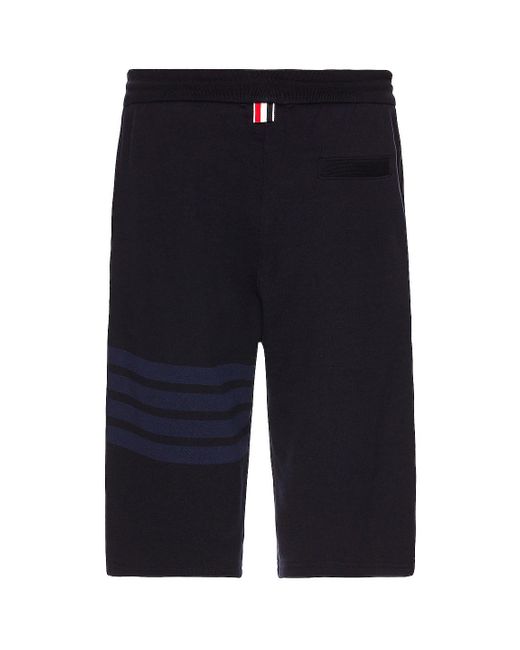 Thom Browne Cotton Sweat Shorts in Navy 