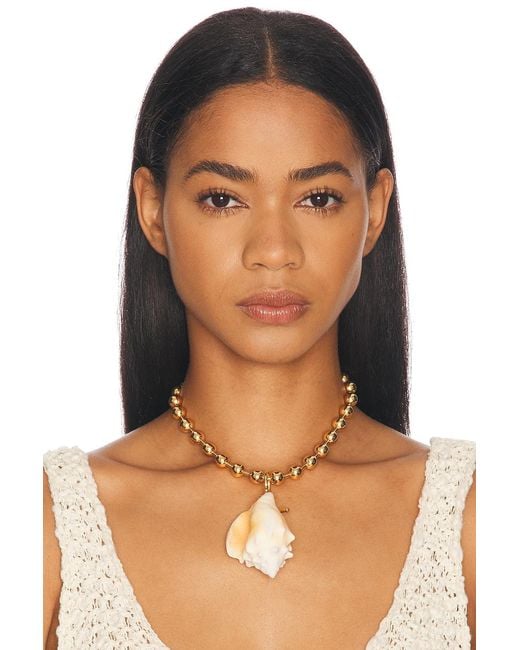 Timeless Pearly Metallic Shell Necklace