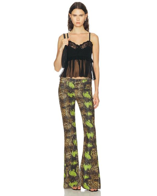 R13 Green Overflow Boy Flare Pant