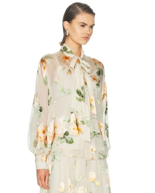 Zimmermann Natural Carousel Burnout Blouse