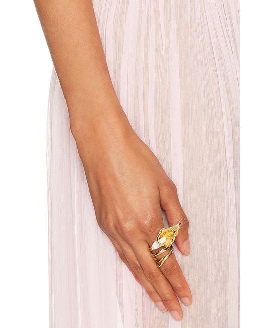 Chloé Metallic Flower Ring