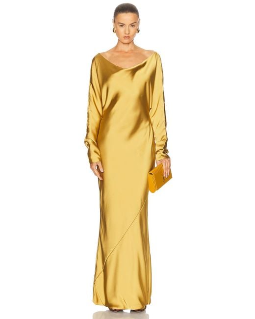Norma Kamali Dolman Maria Gown in Yellow | Lyst Norma Kamali Dolman Maria Gown in Yellow | Lyst