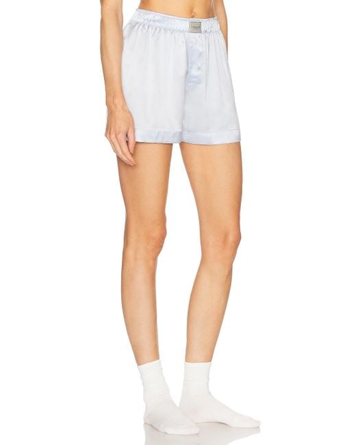 Comme Si White Silk Boxer Classica Short