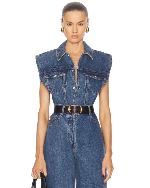 Ronny Kobo Blue Carlyle Bodysuit