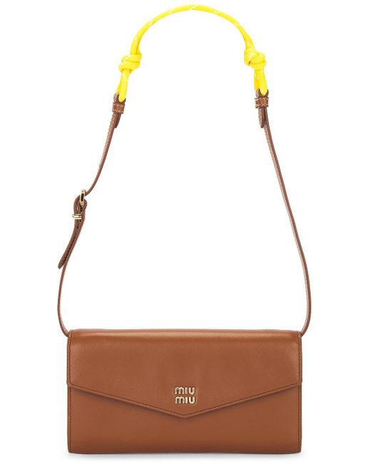 Miu Miu Brown Softy & Nastro Wallet