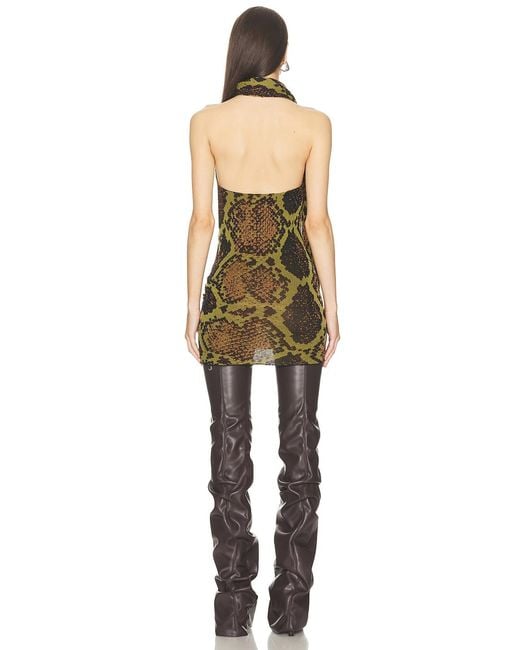 The Attico Multicolor Python Sleeveless Mini Dress