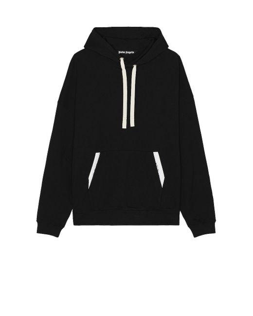 Palm Angels Black Sartorial Tape Classic Hoodie for men