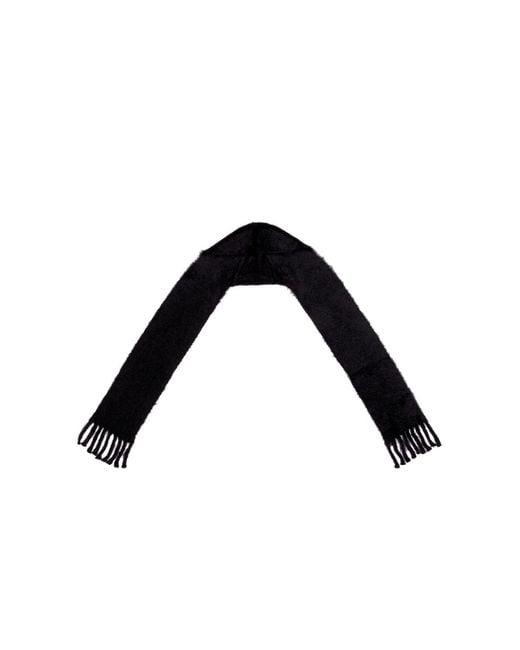 Acne Black Hooded Scarf