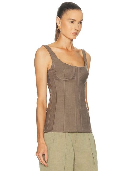 Monse Gray Corset Top