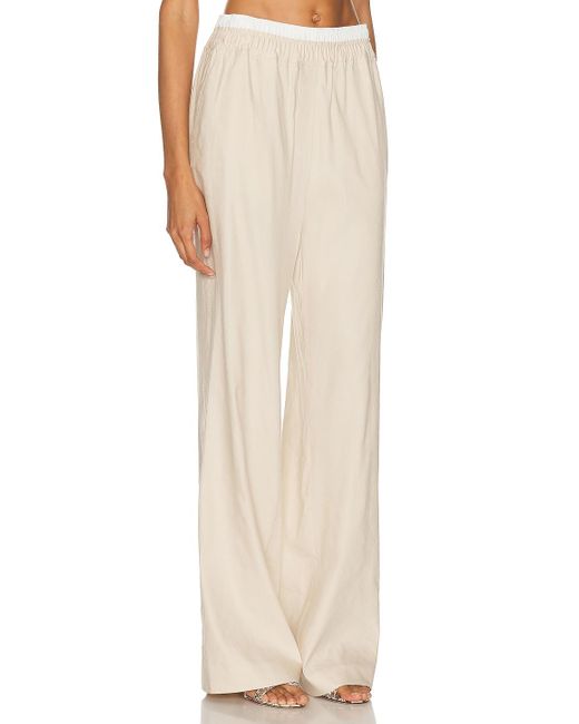 Jonathan Simkhai Bristol Straight Leg Pant in Natural | Lyst