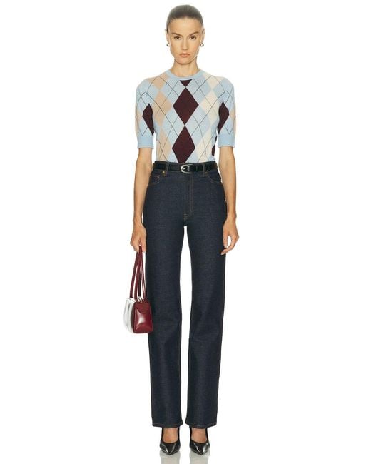 Khaite Blue Danielle Straight Leg