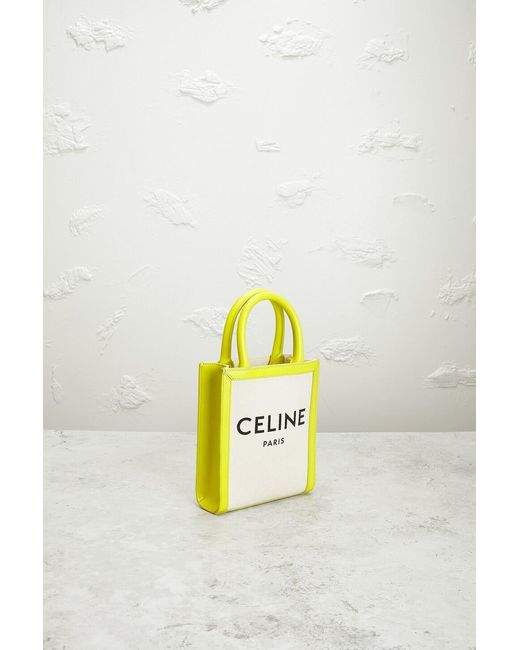 Céline Yellow Mini Vertical Cabas Tote Bag