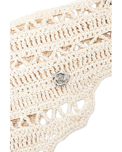 Magda Butrym Natural Crochet Visor