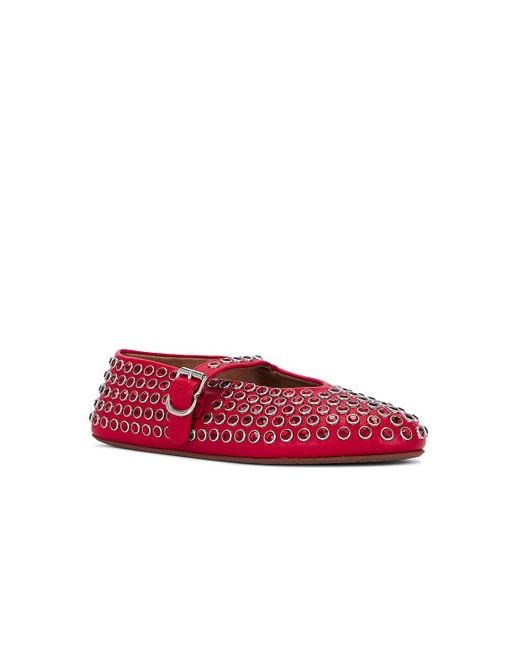 Alaïa Ballerina Flat in Red | Lyst