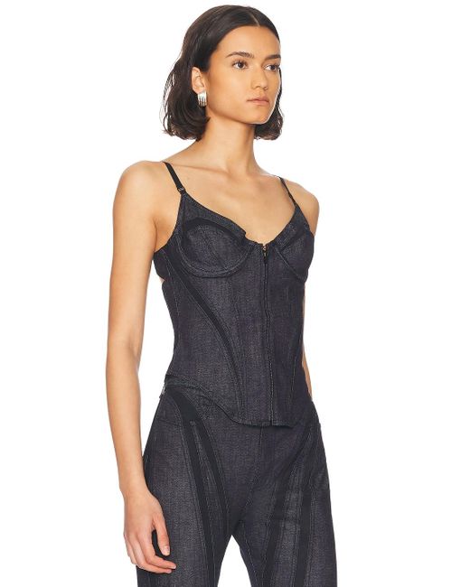 Mugler Black Corset Top