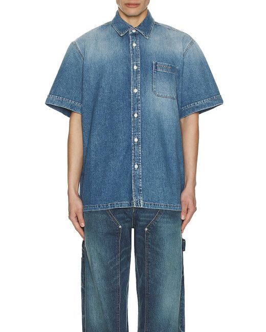 Givenchy Blue Short Sleeve Shirt for men